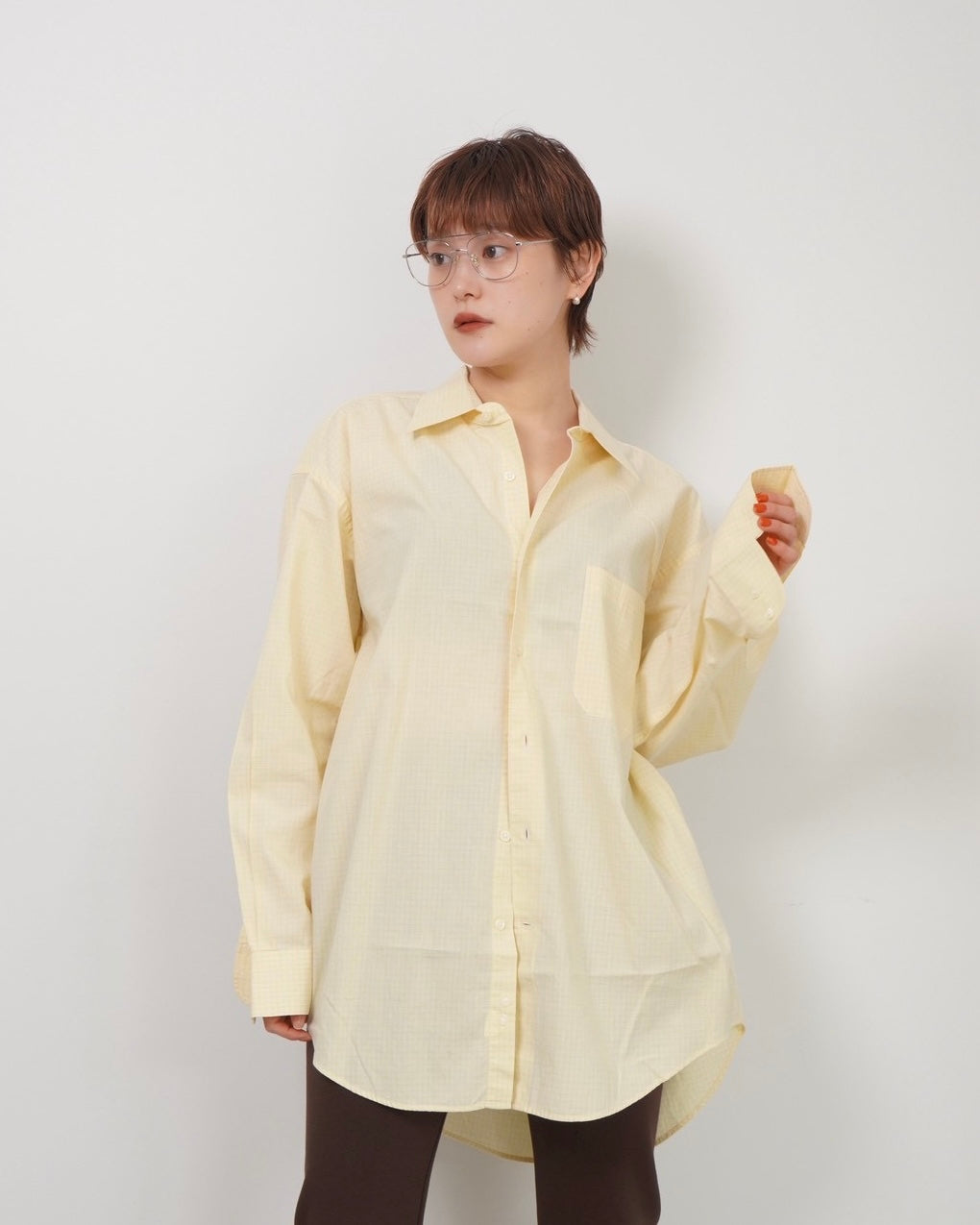 “GIVENCHY MONSIEUR” check pattern shirts