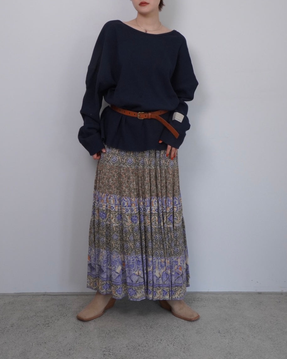 paisley tiered skirt