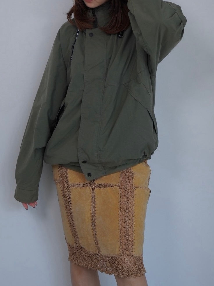 khaki nylon jumper