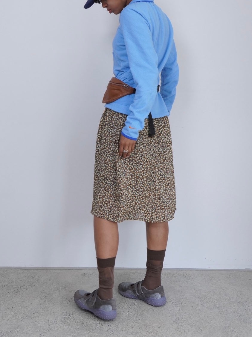 flower print sheer skirt
