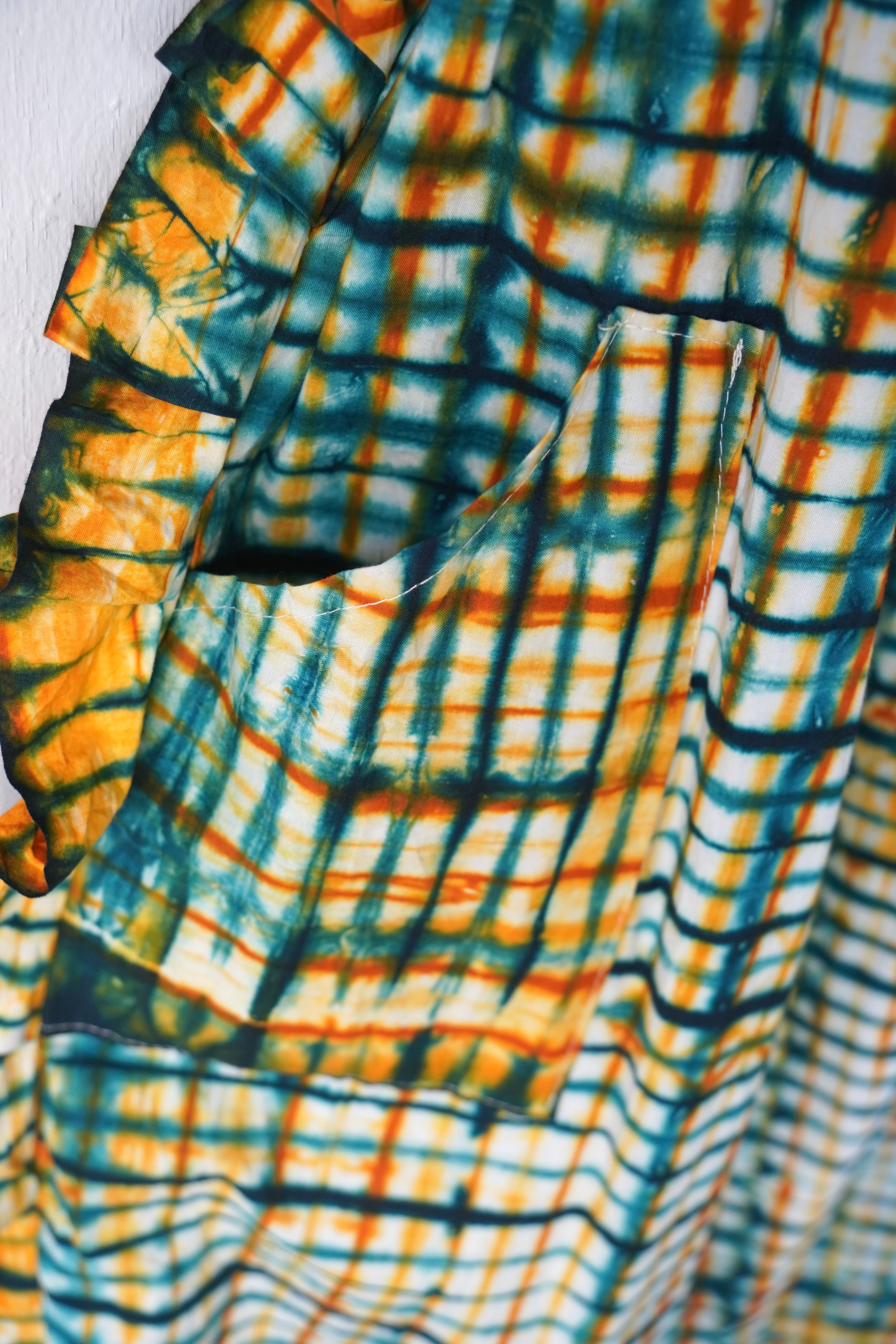 frill batik one piece
