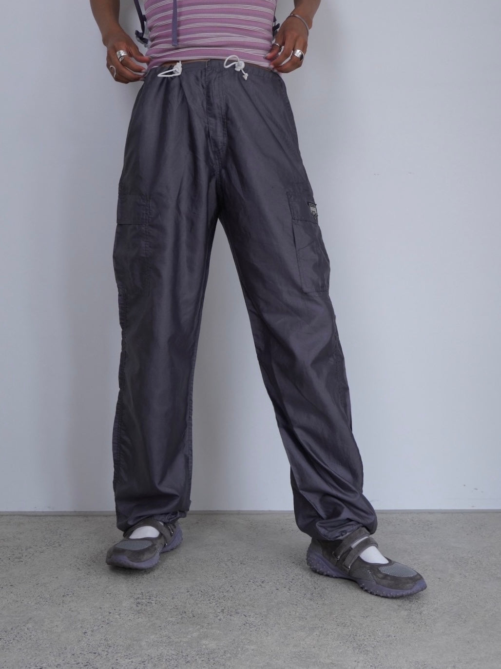 nylon straight pants