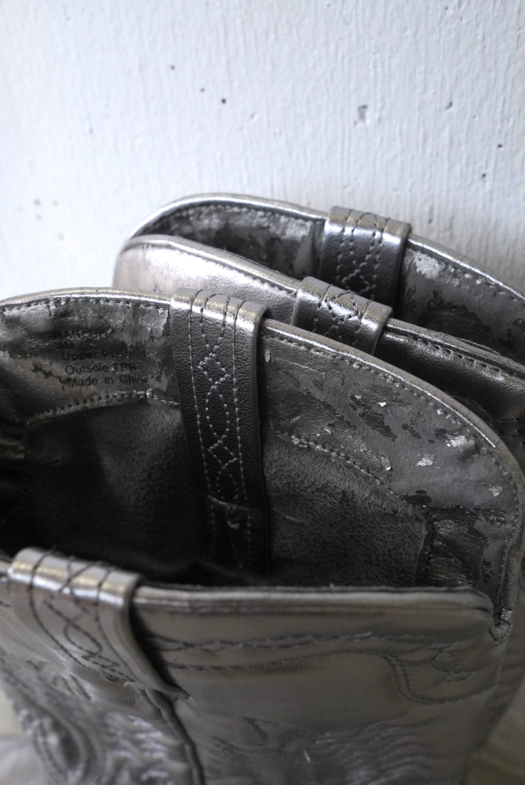 vintage silver western boots