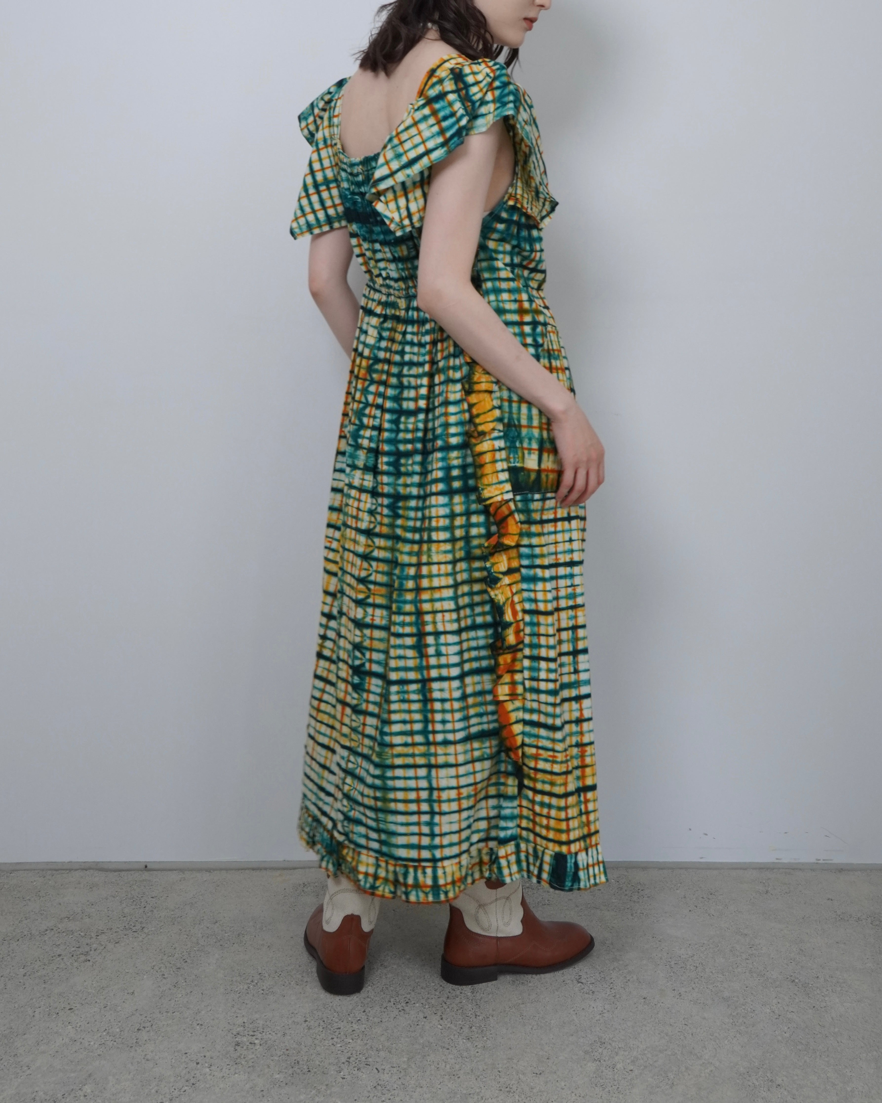frill batik one piece