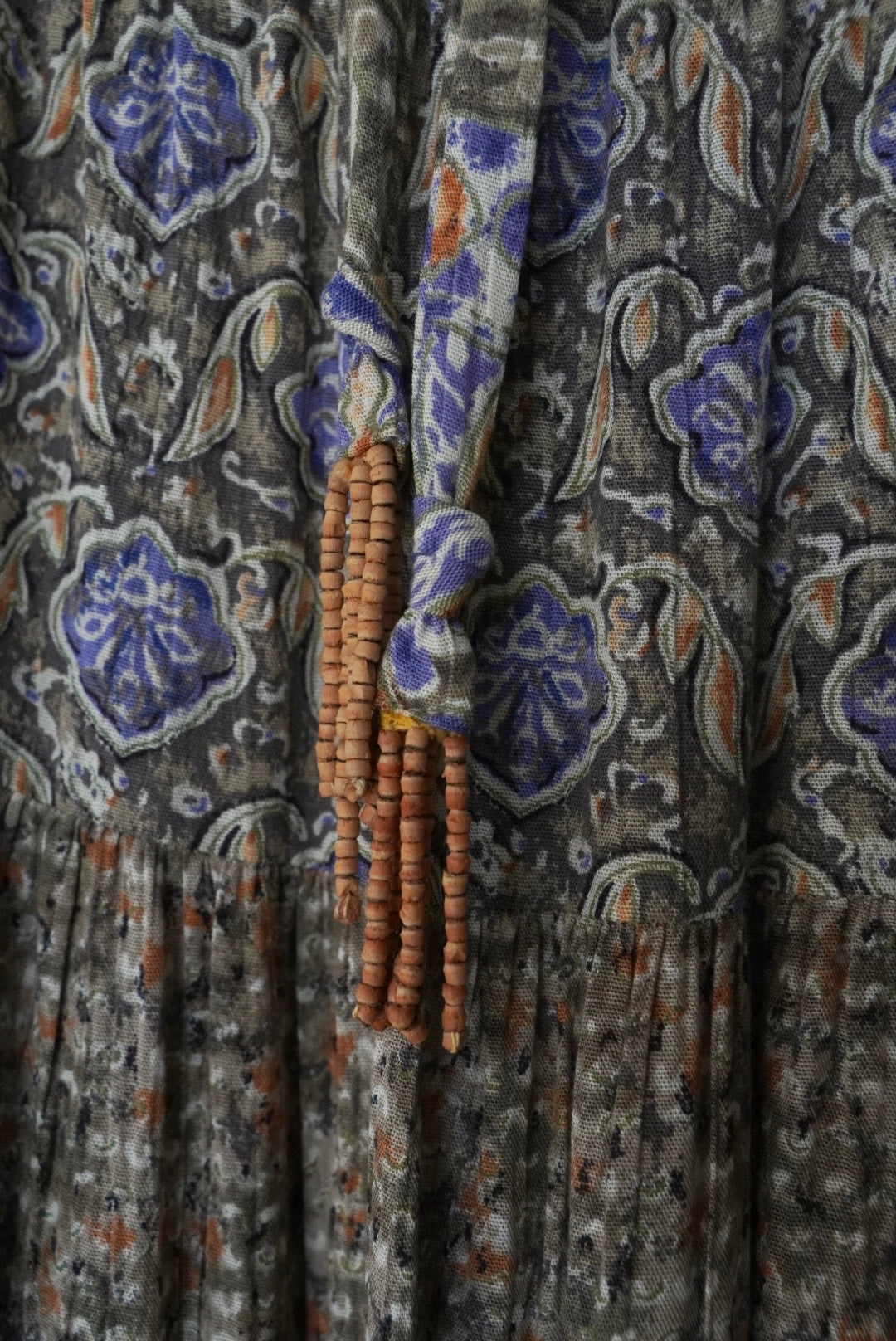paisley tiered skirt