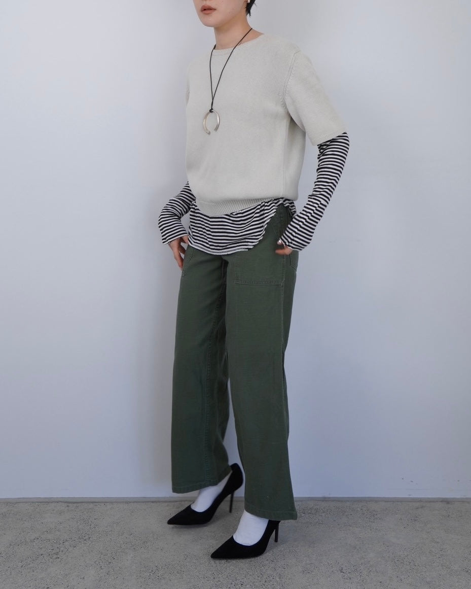 half sleeve knit tops