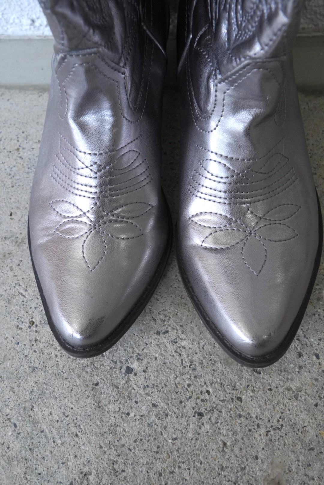vintage silver western boots