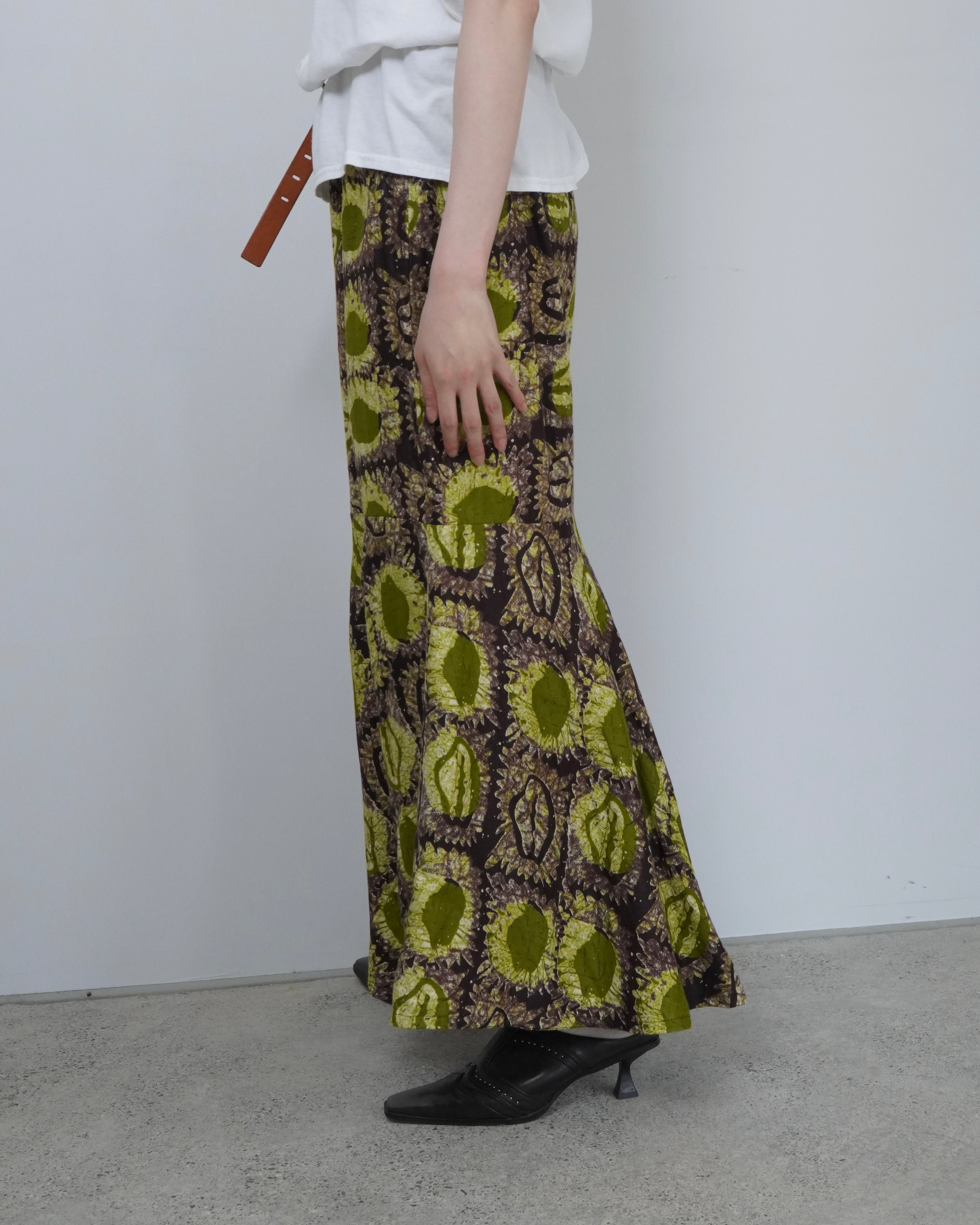 batik bloom long skirt
