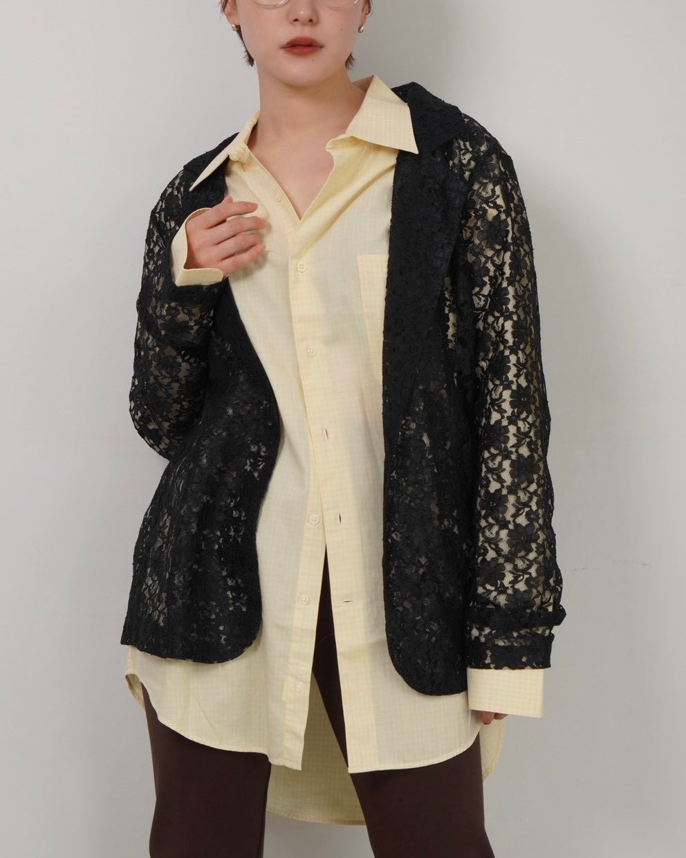 black lace single jacket