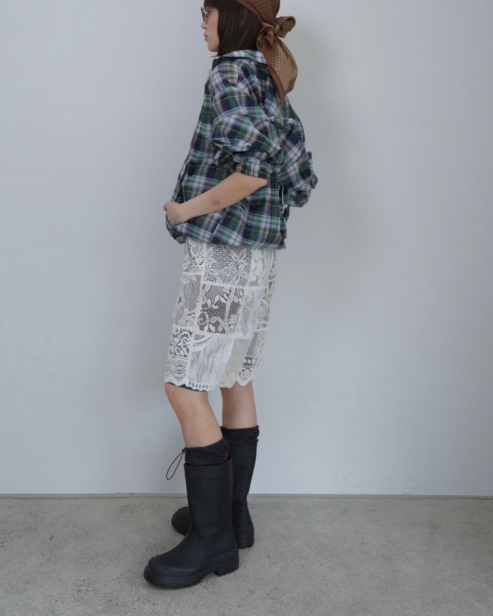 check pattern anorak parker