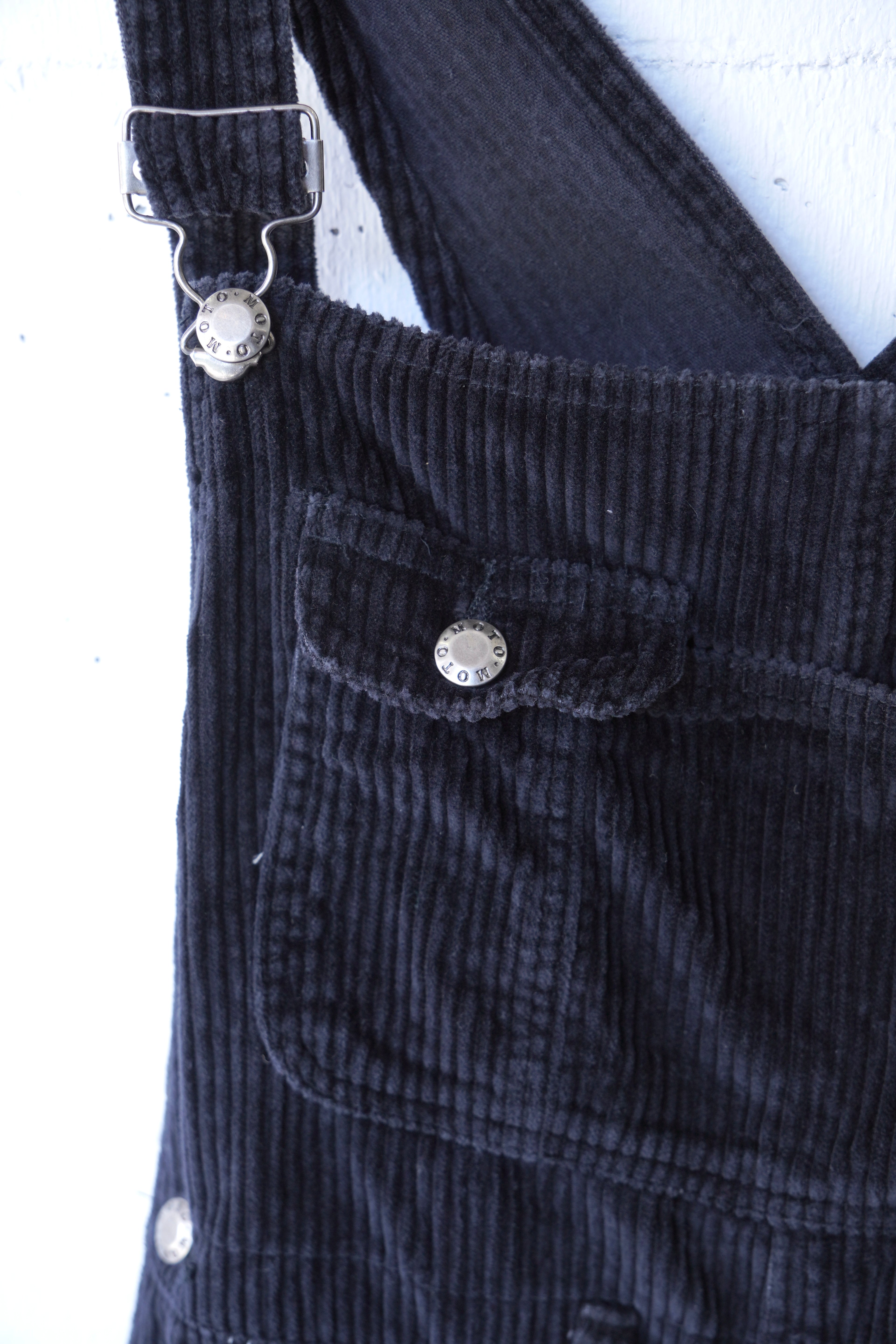 corduroy black overalls