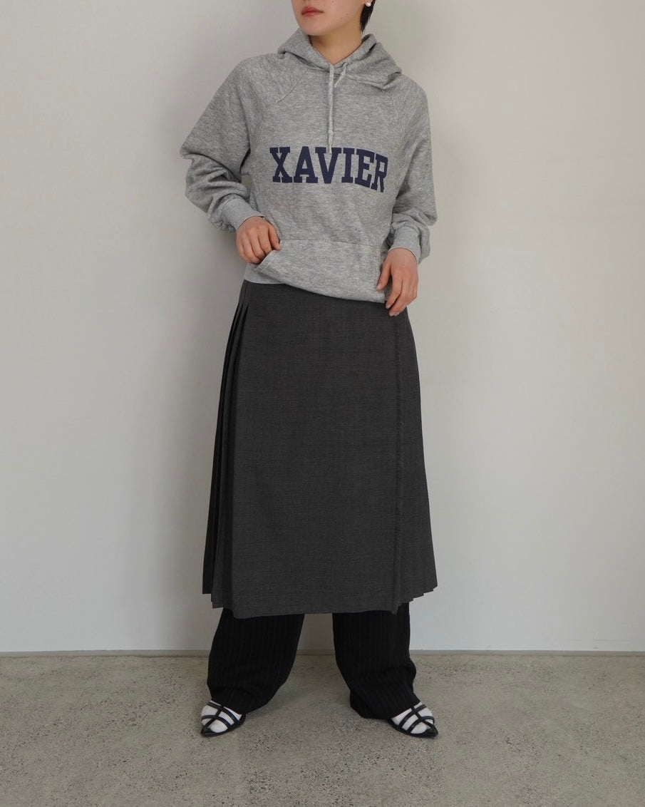 pleats wrap skirt