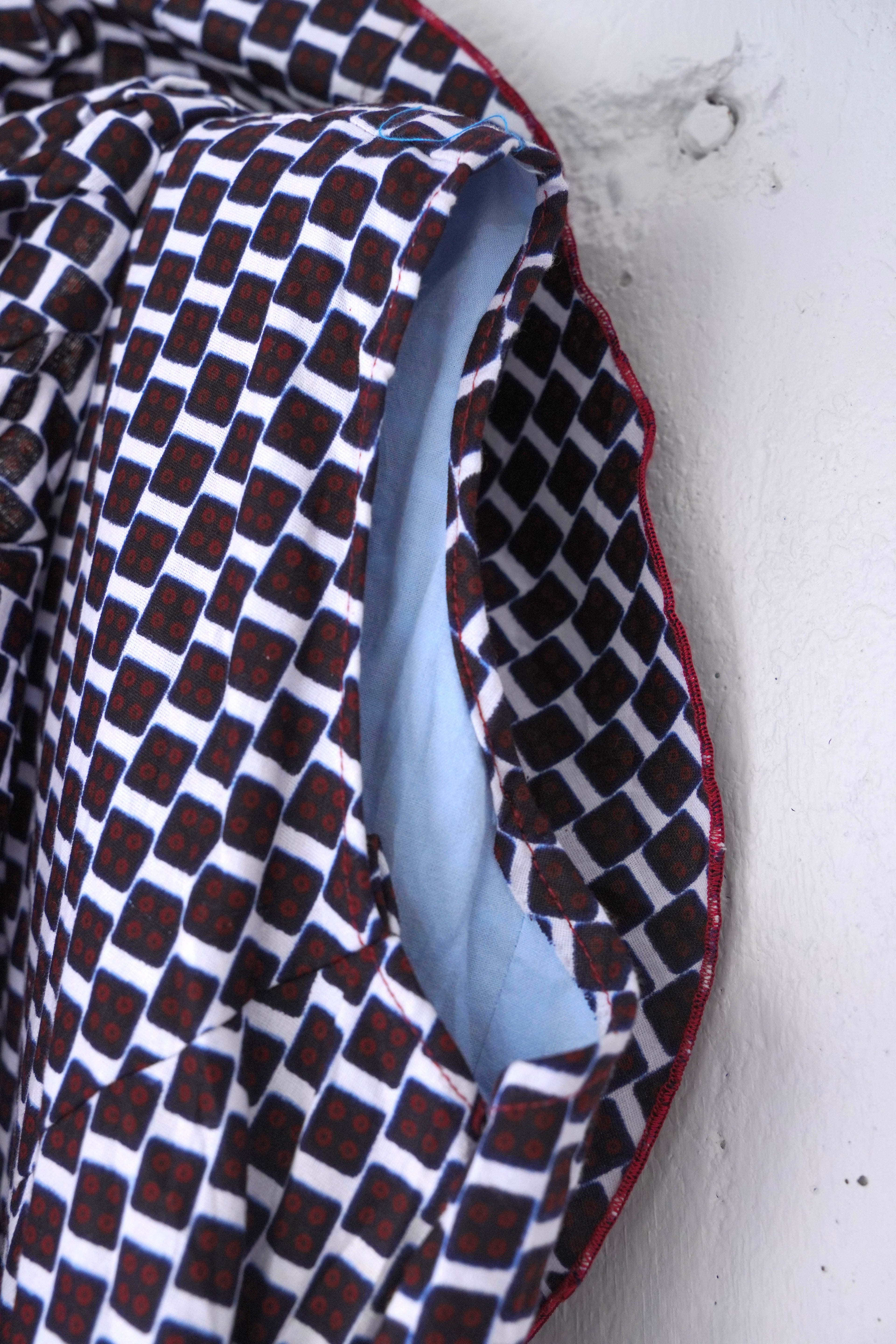 batik frill one piece