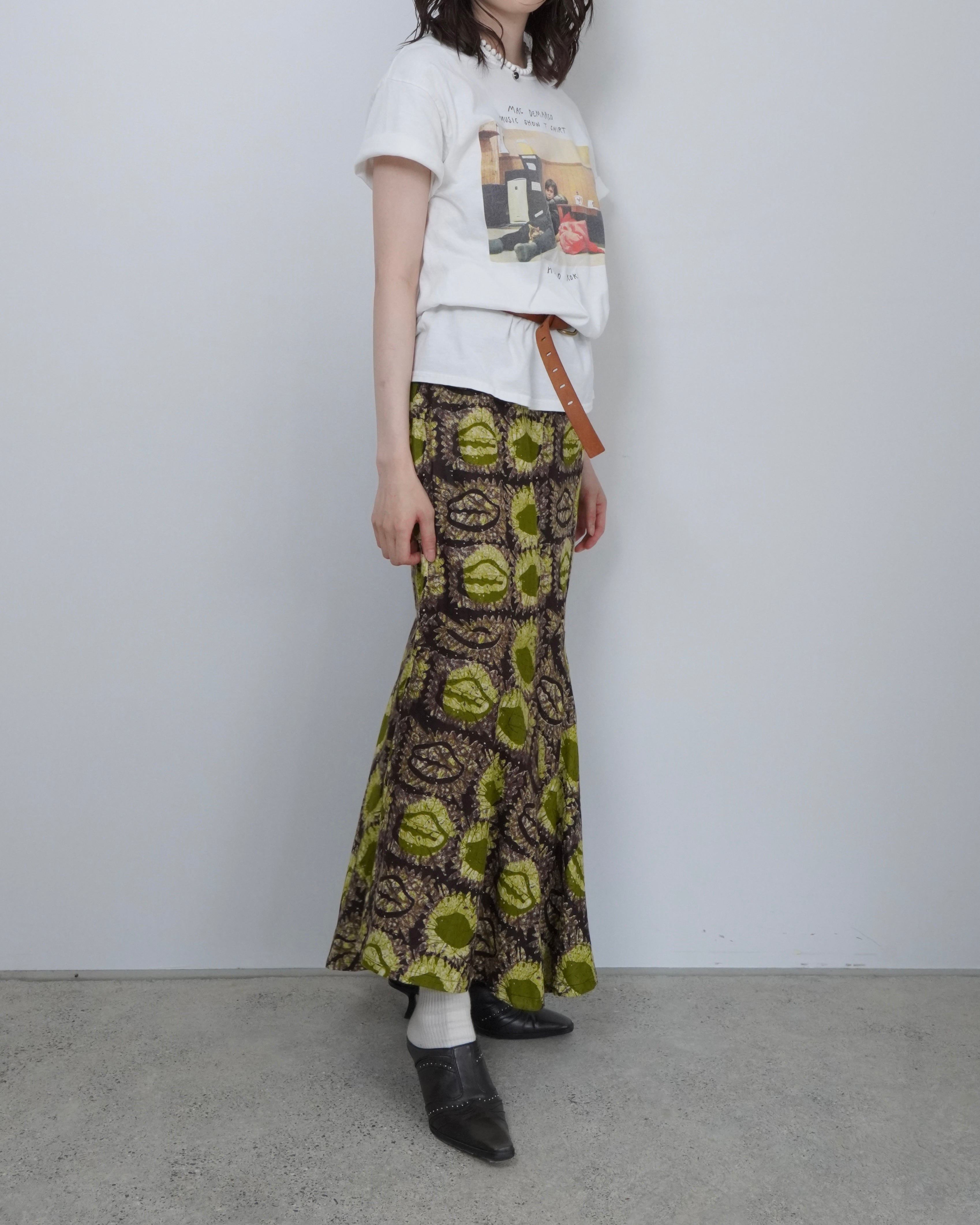 batik bloom long skirt