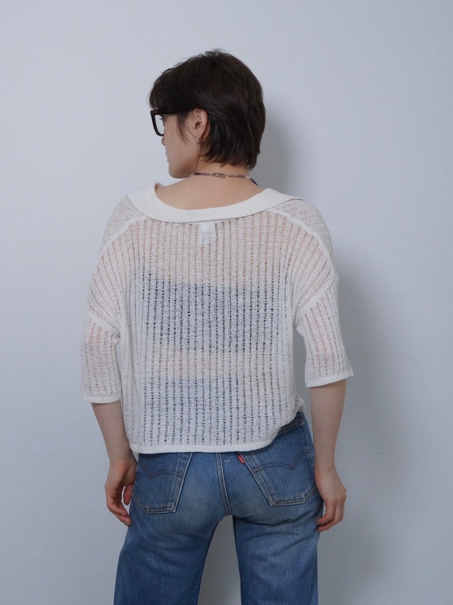 short length summer knit tops