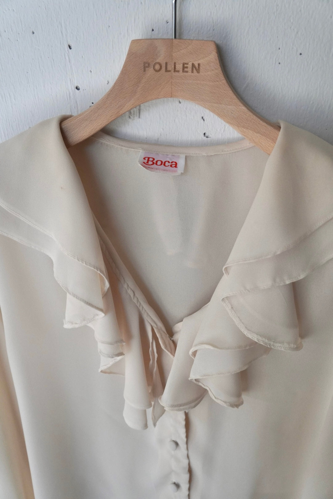 sheer frill blouse
