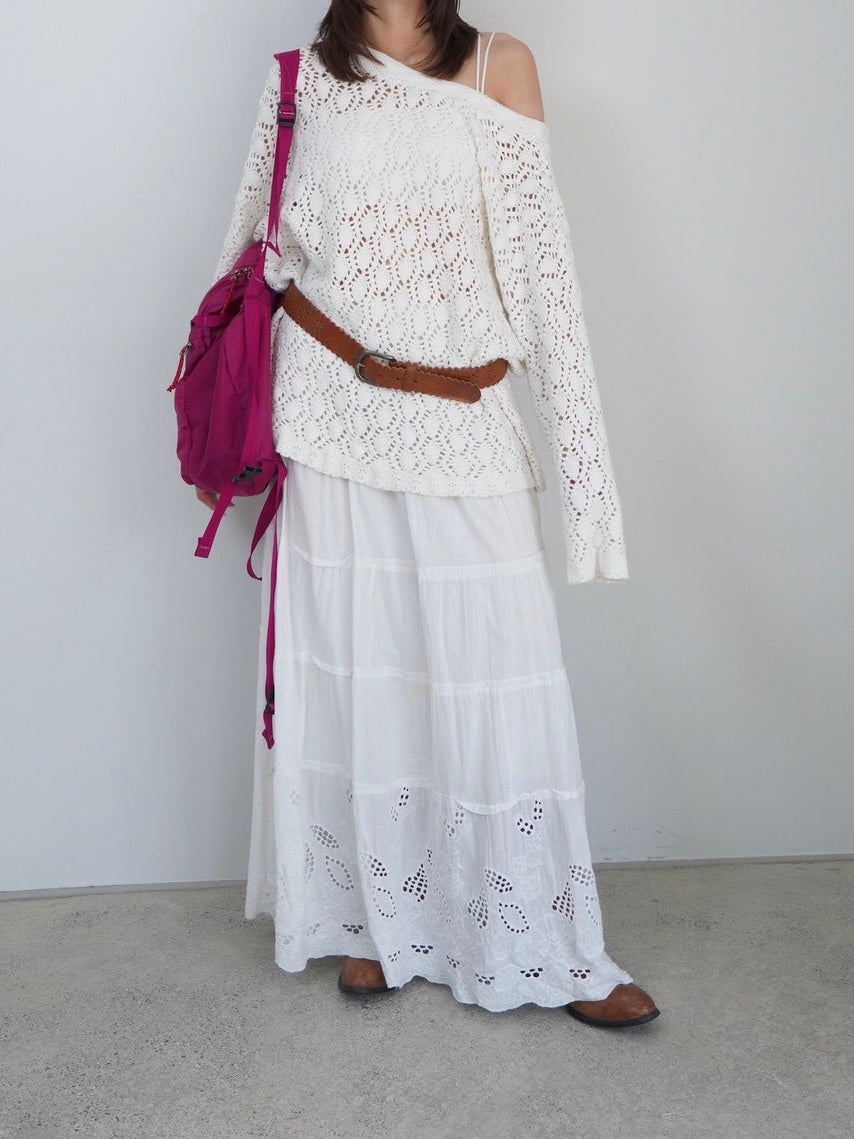 cotton tired skirt