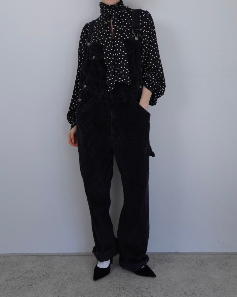 corduroy black overalls