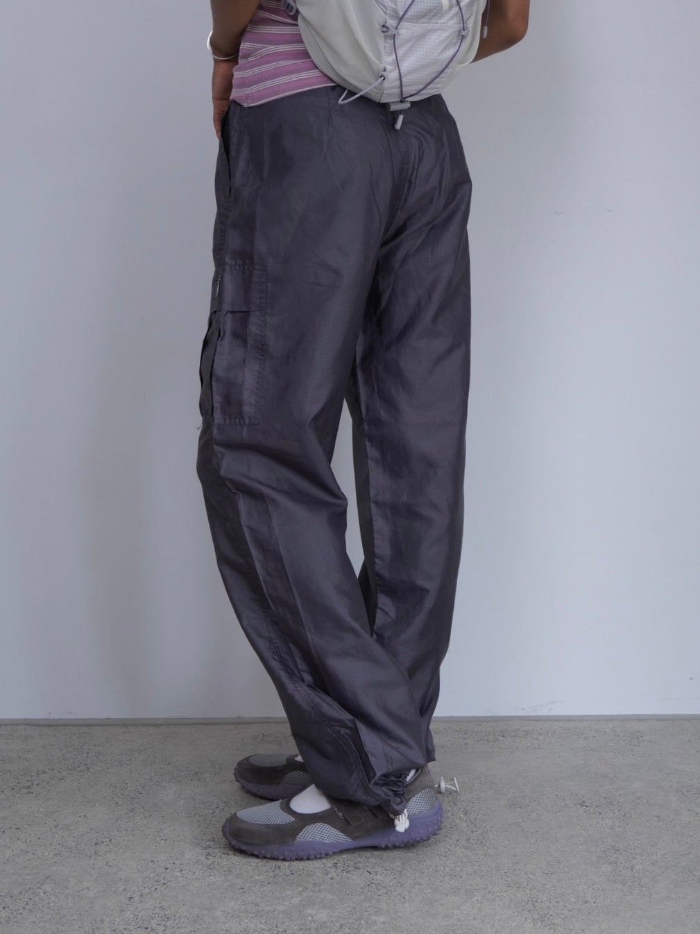 nylon straight pants