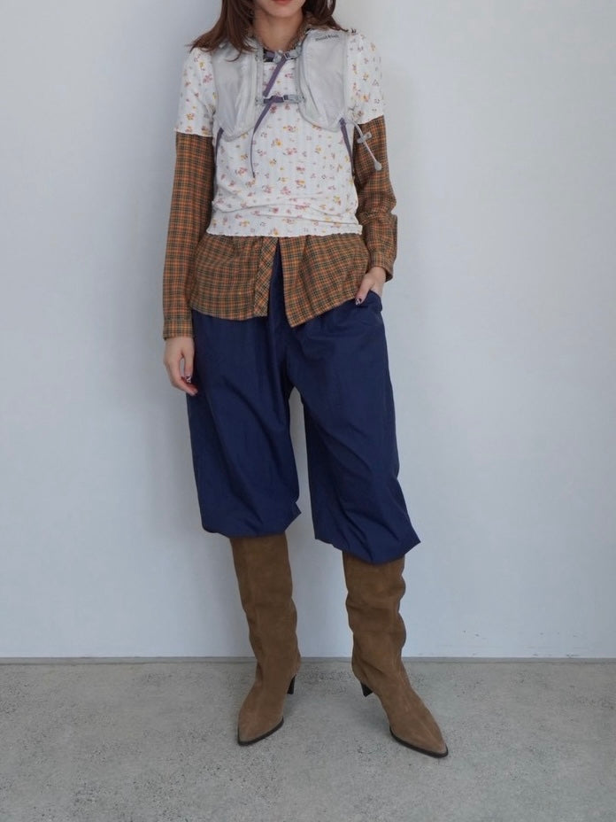 navy nylon pants
