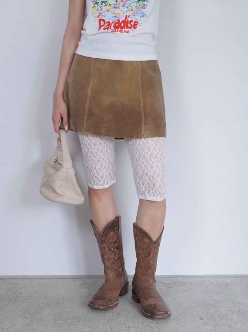 suede mini skirt