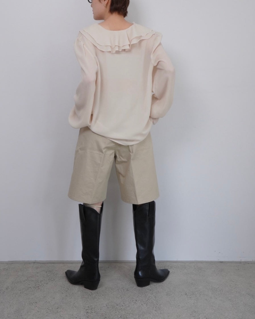 sheer frill blouse