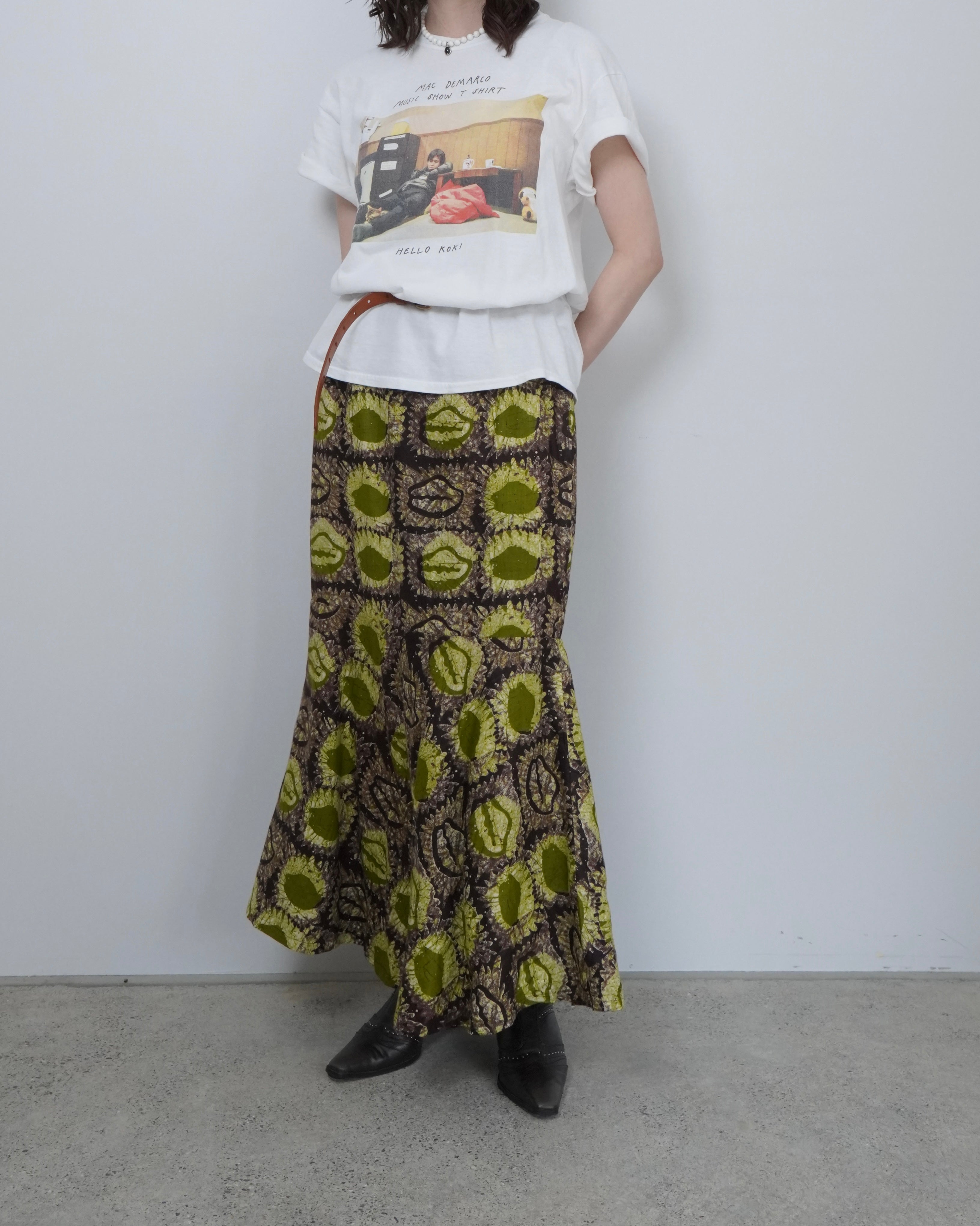 batik bloom long skirt