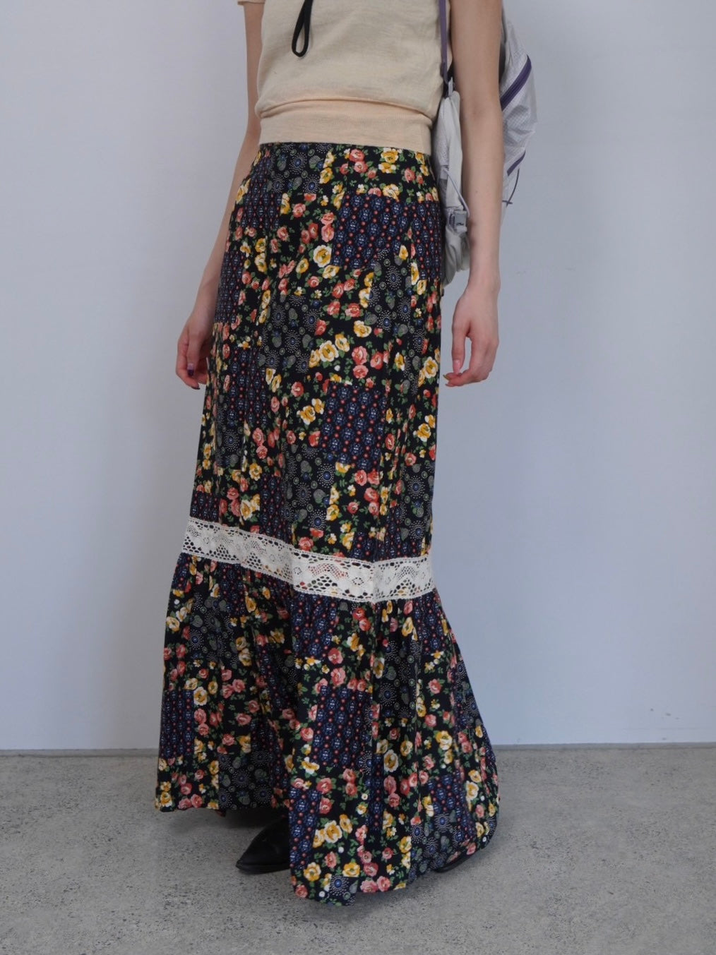 flower patchwork skirt