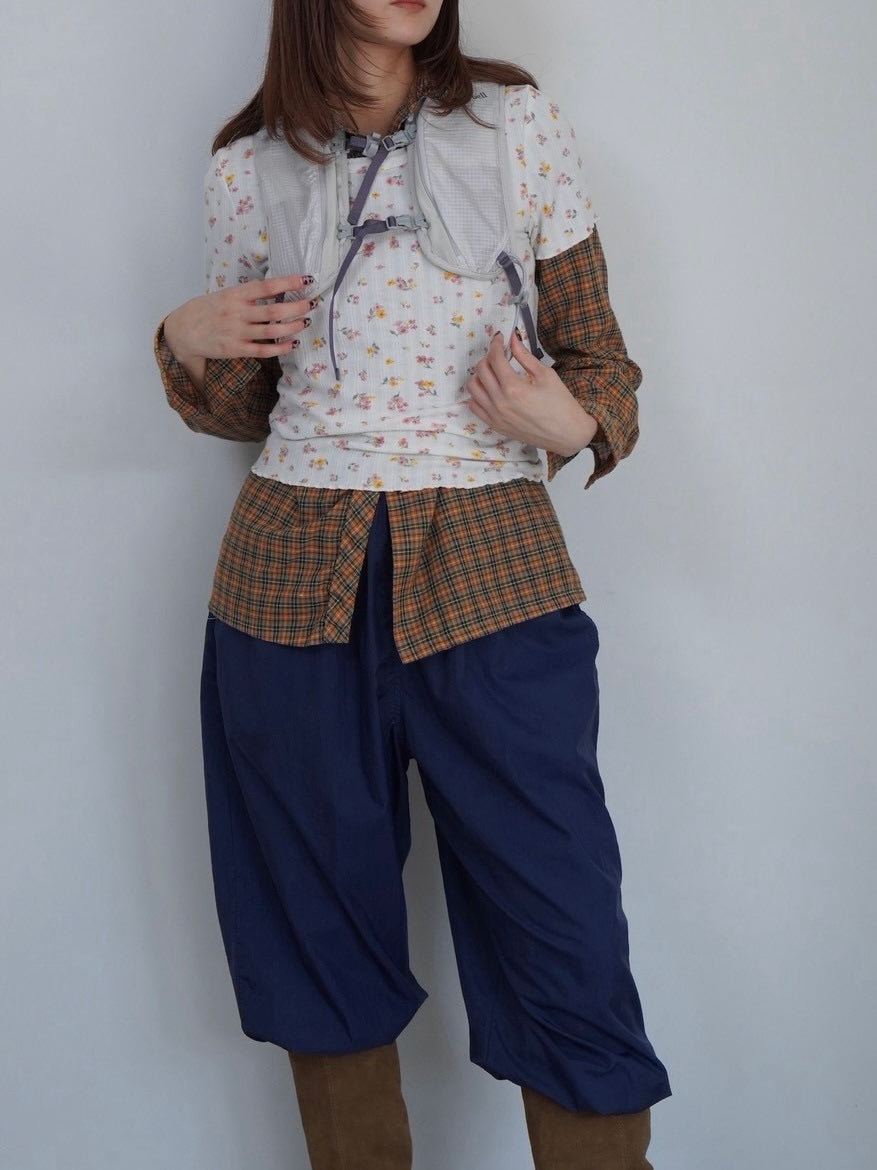 orange check shirt