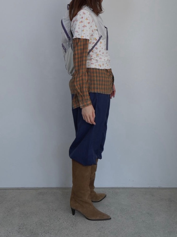 navy nylon pants