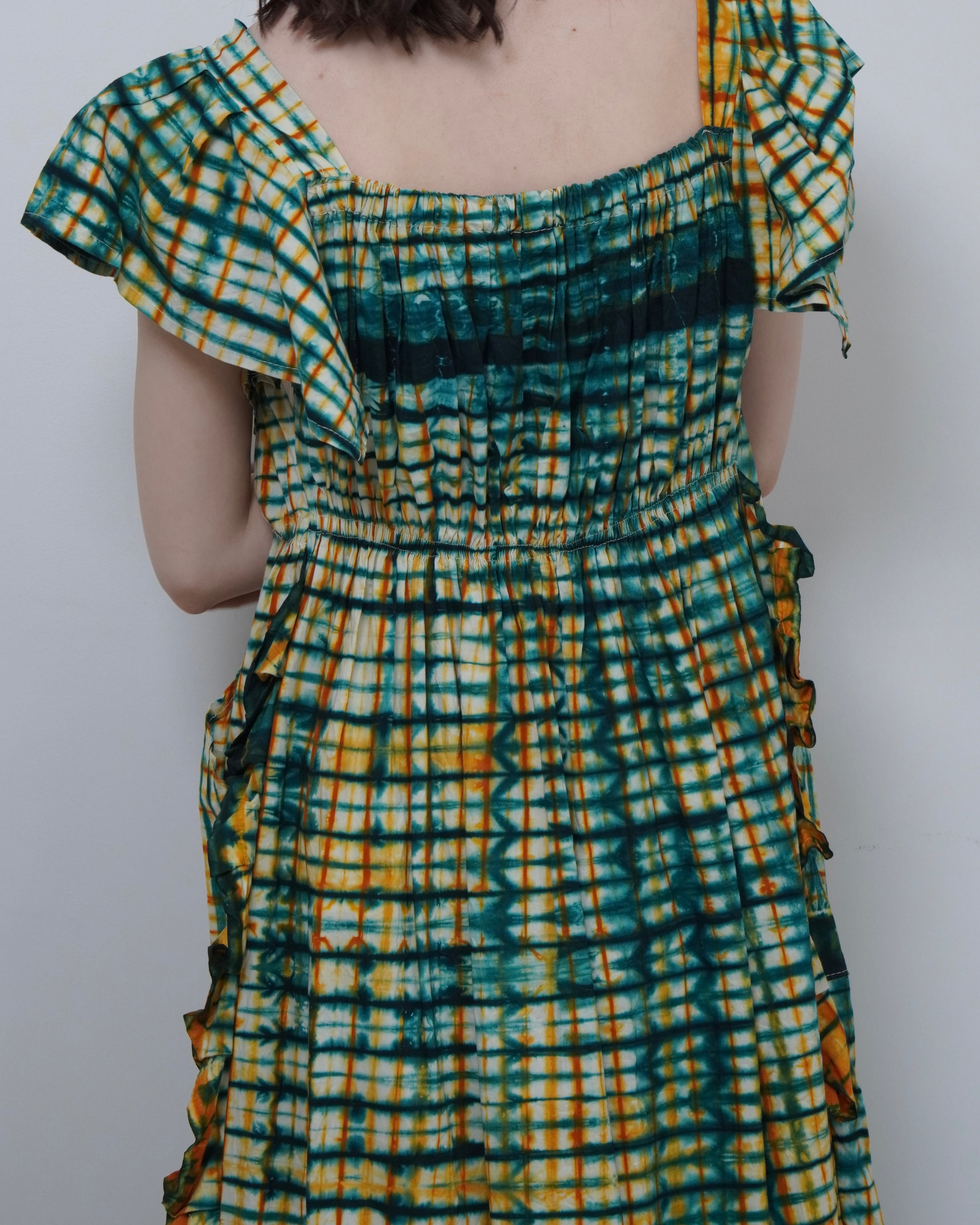 frill batik one piece