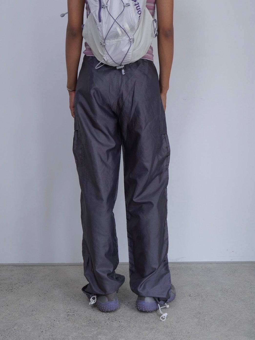nylon straight pants
