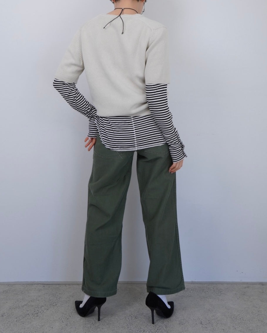 half sleeve knit tops