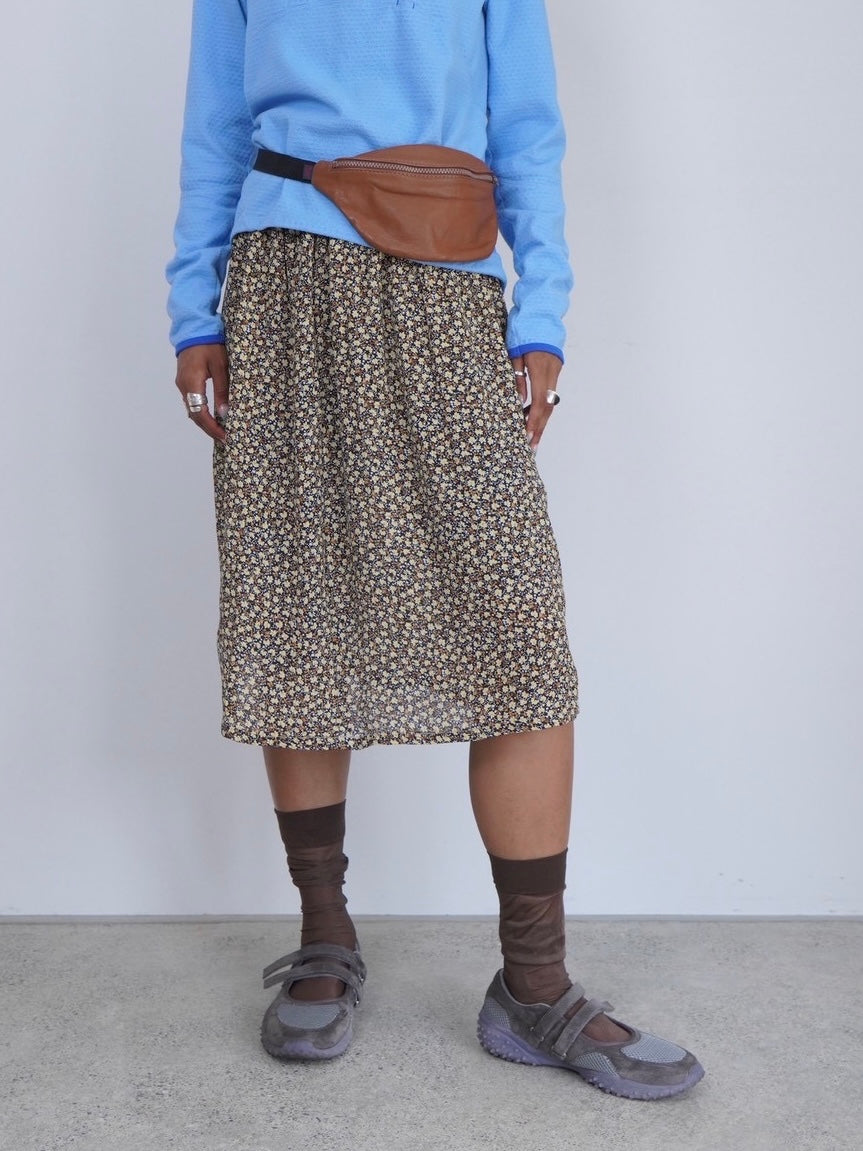 flower print sheer skirt
