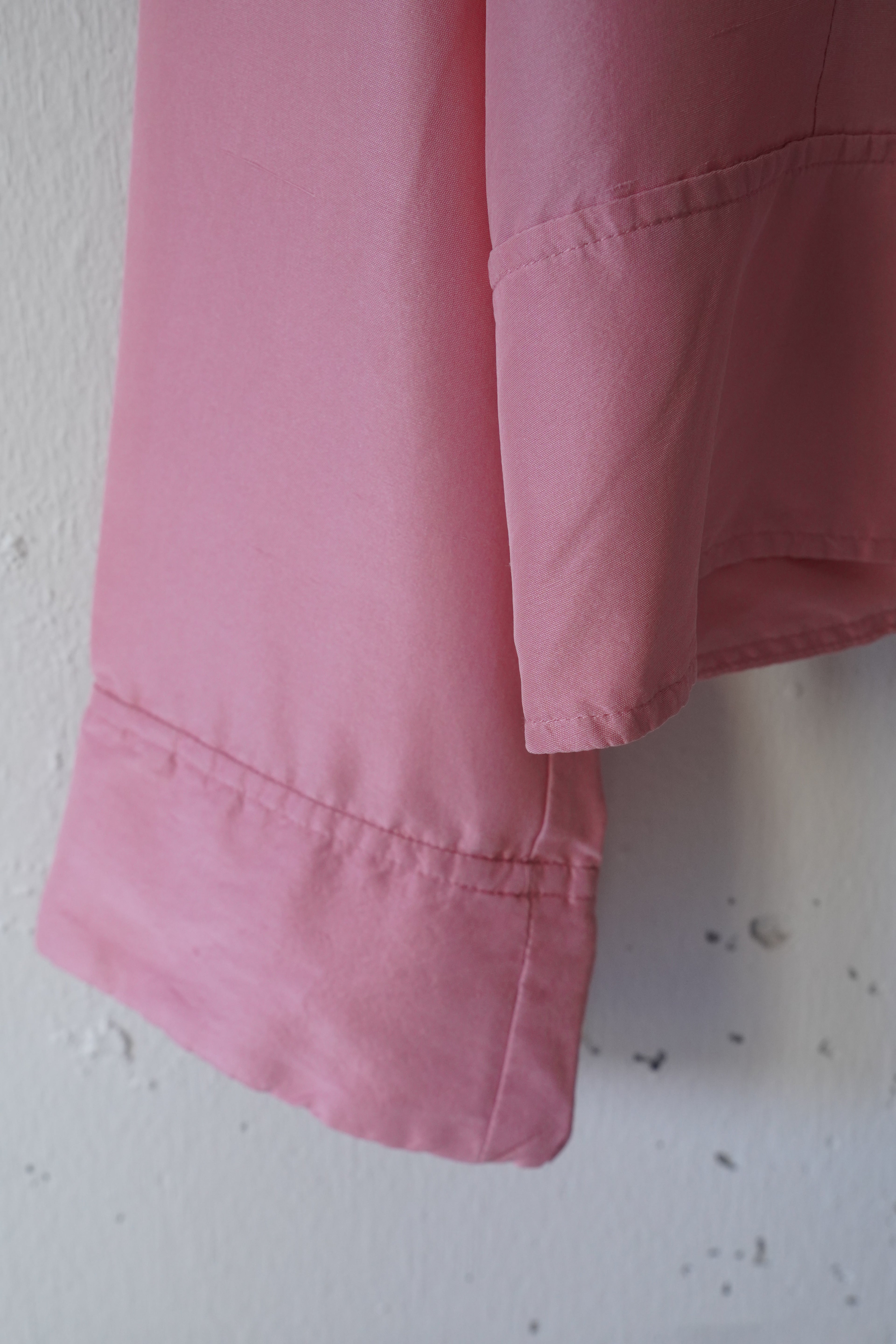 pink silk shirt