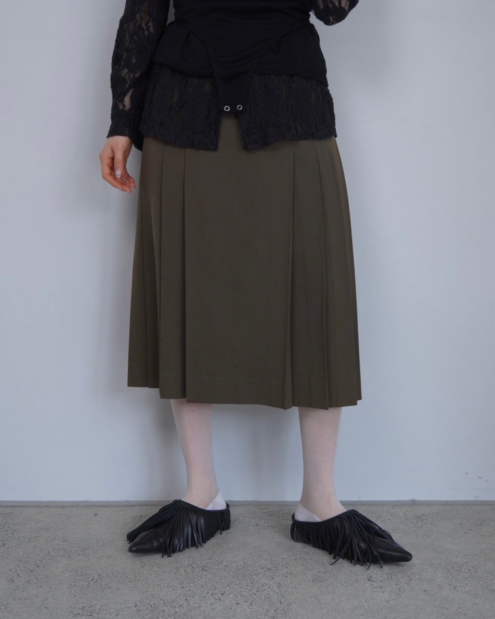 "NINA RICCI" pleated middle skirt