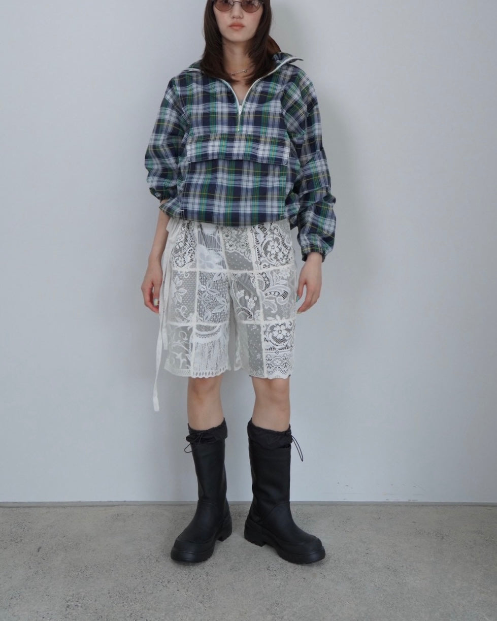 check pattern anorak parker