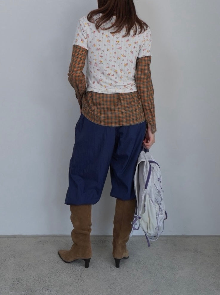 navy nylon pants