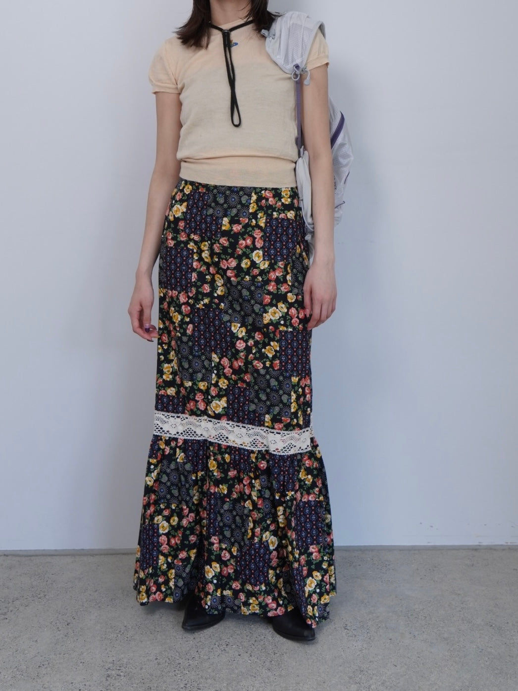 flower patchwork skirt