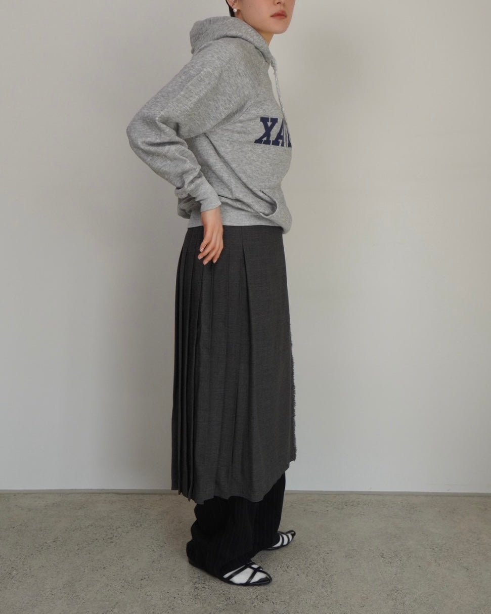 pleats wrap skirt