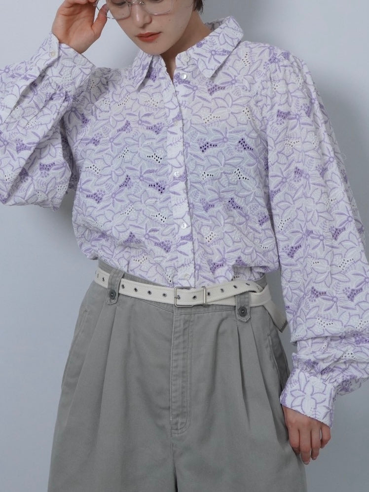 volume sleeve lace shirts