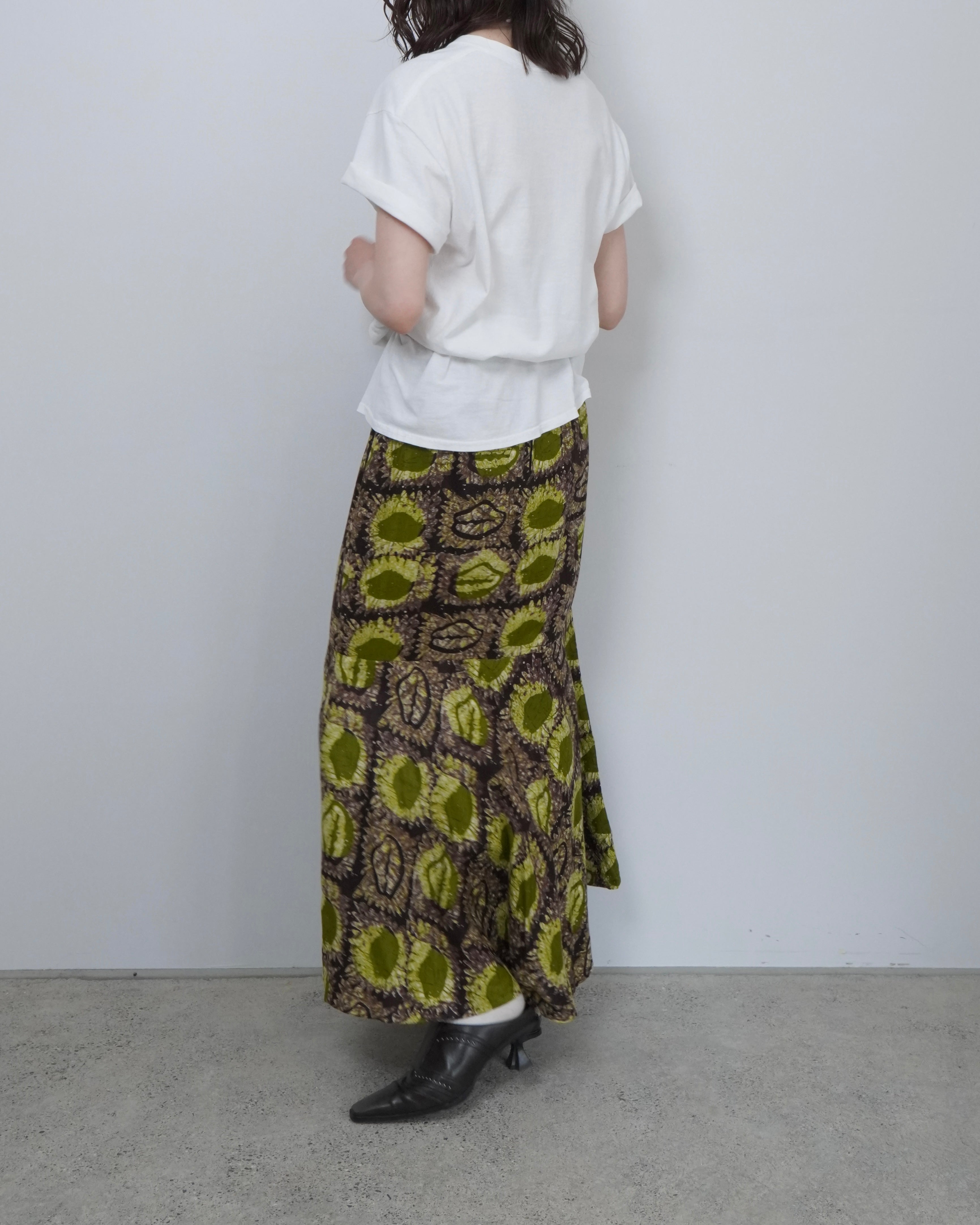 batik bloom long skirt