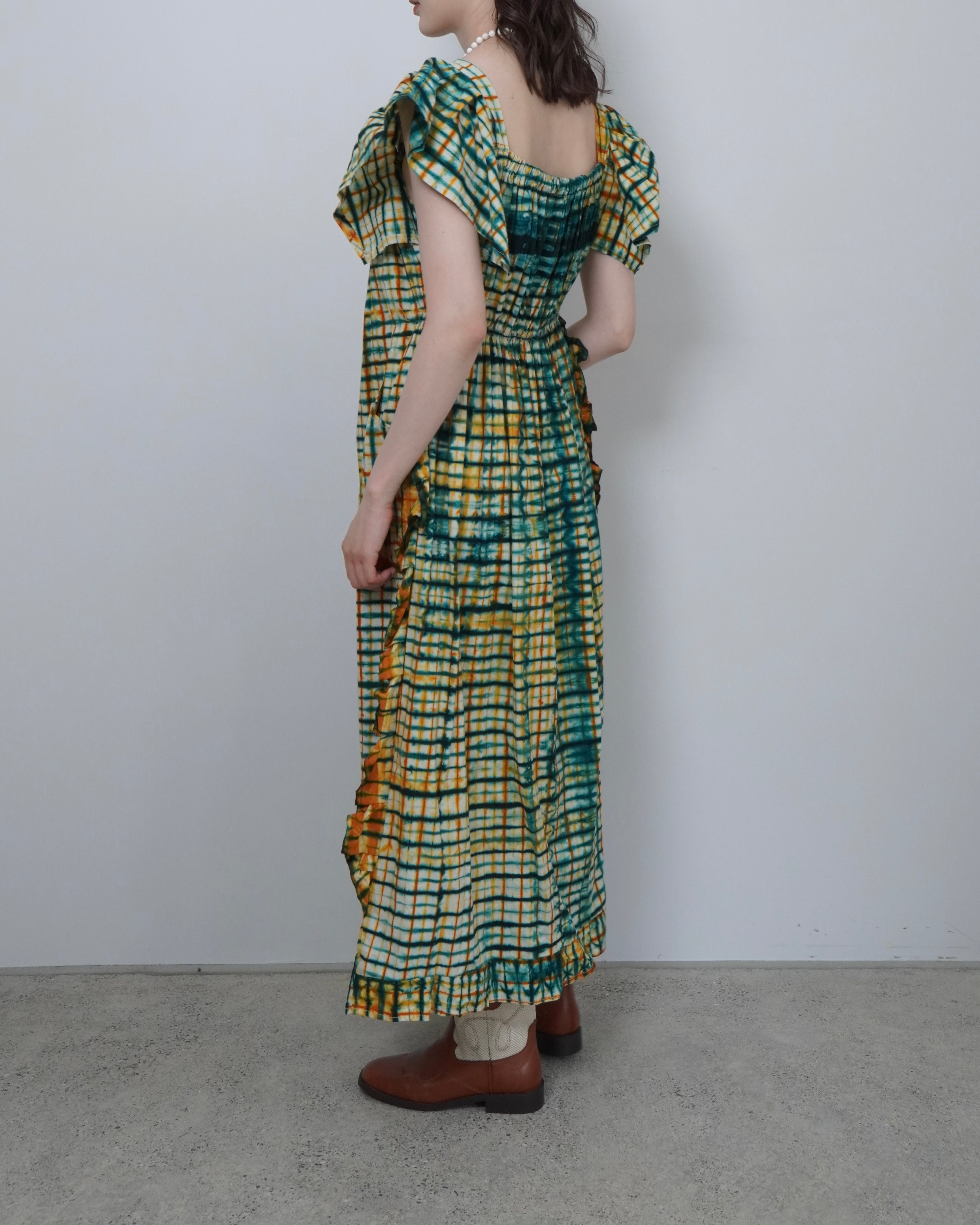 frill batik one piece