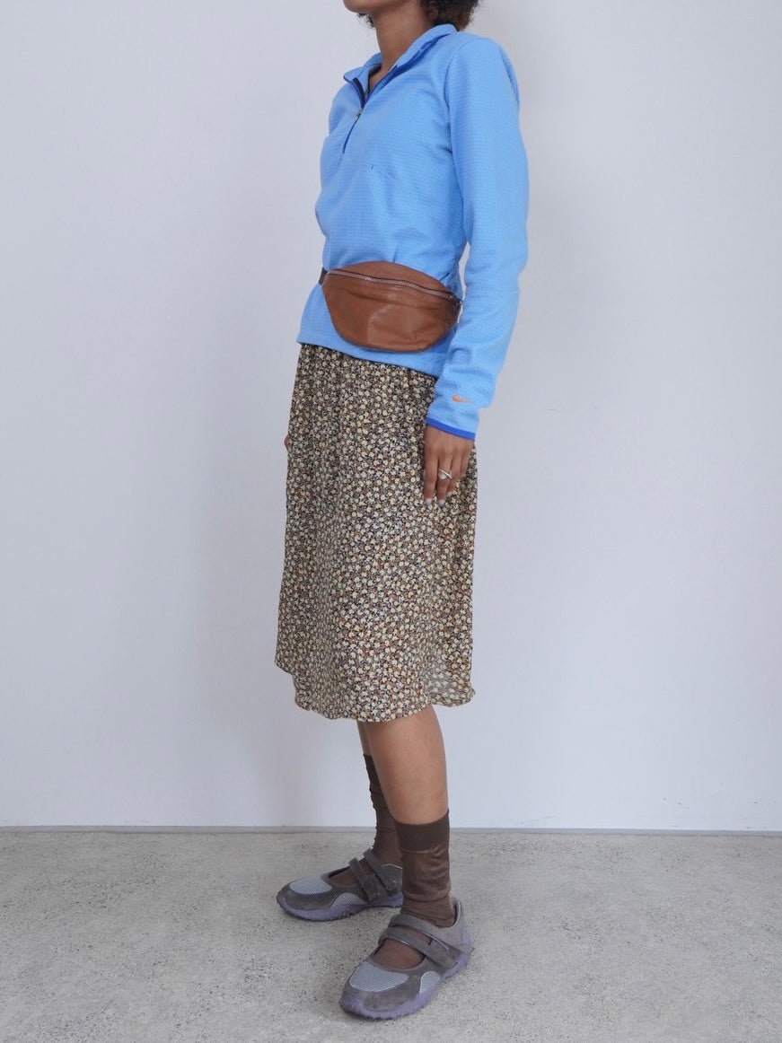 flower print sheer skirt