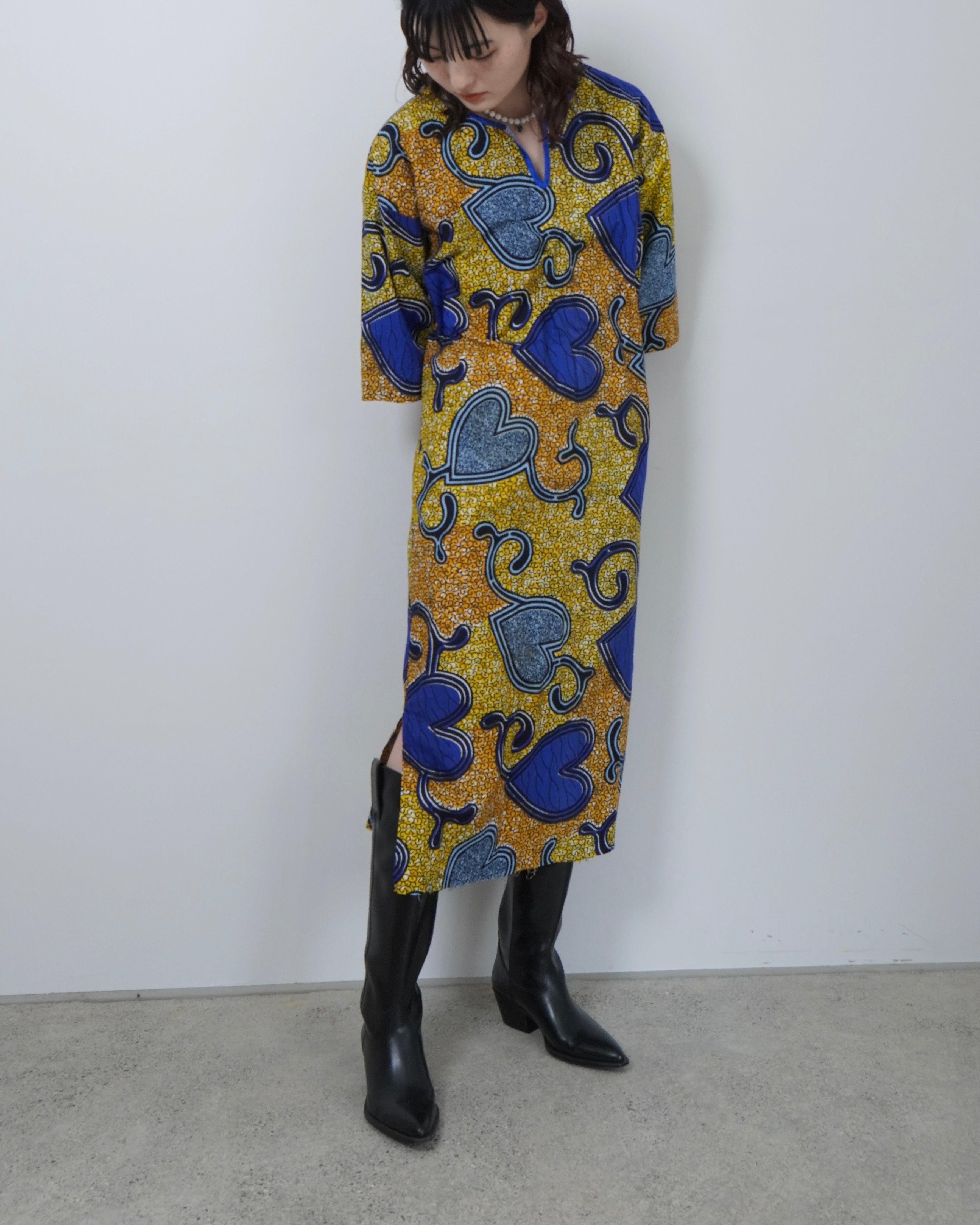 batik kaftan one piece