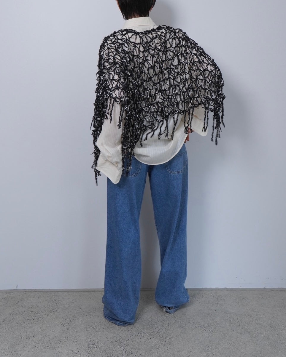 fringe design poncho
