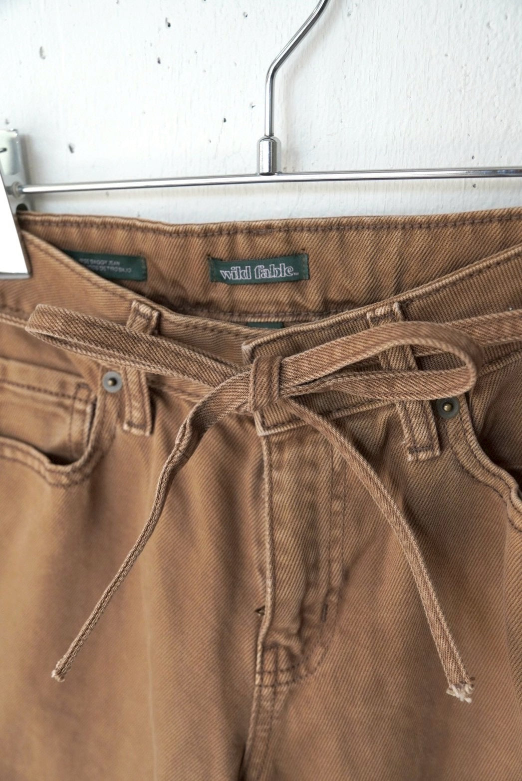 low rise denim pants