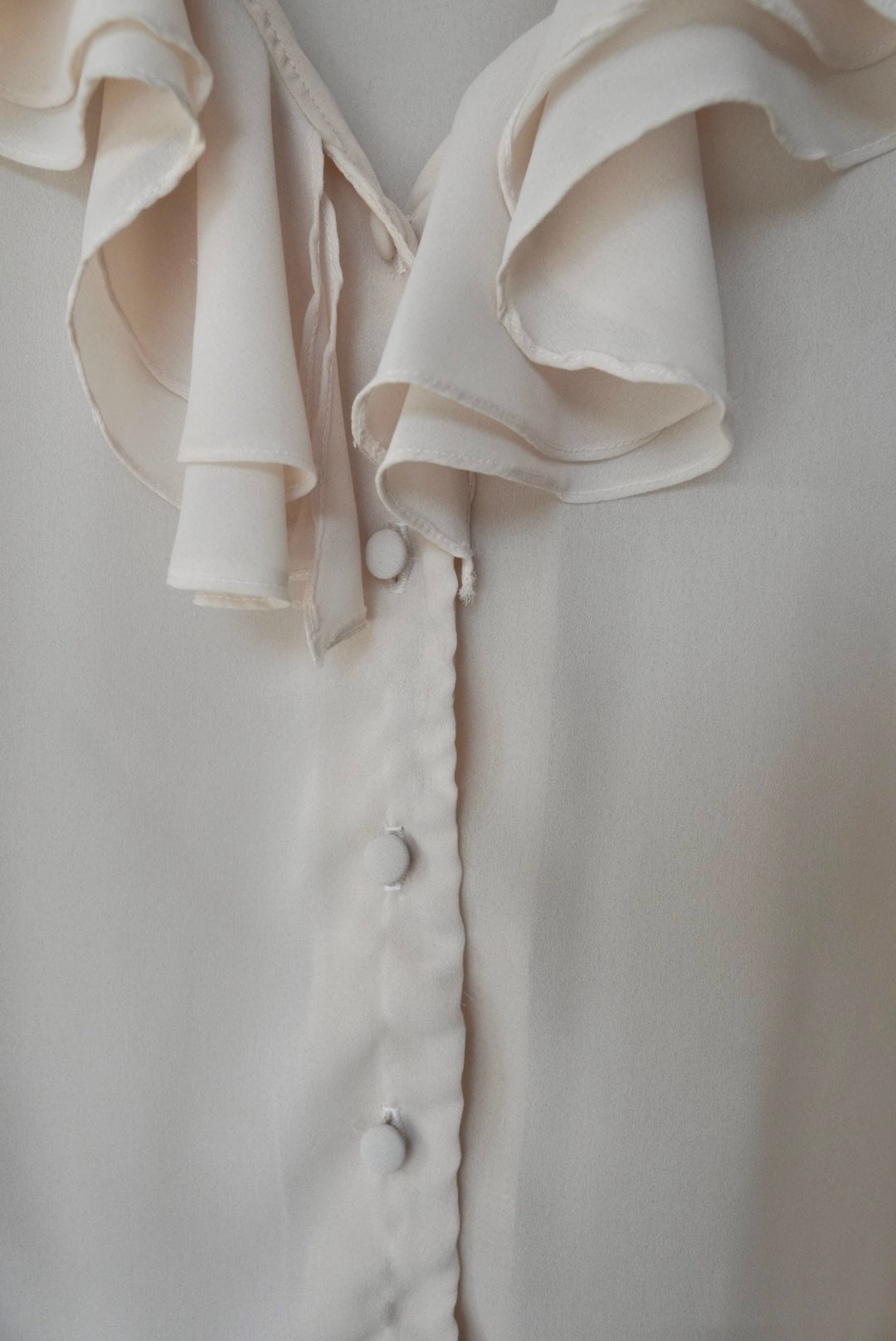 sheer frill blouse
