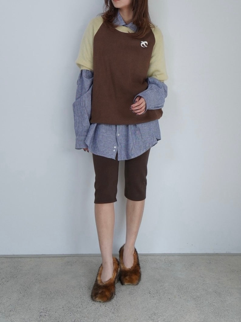 raglan design knit tops