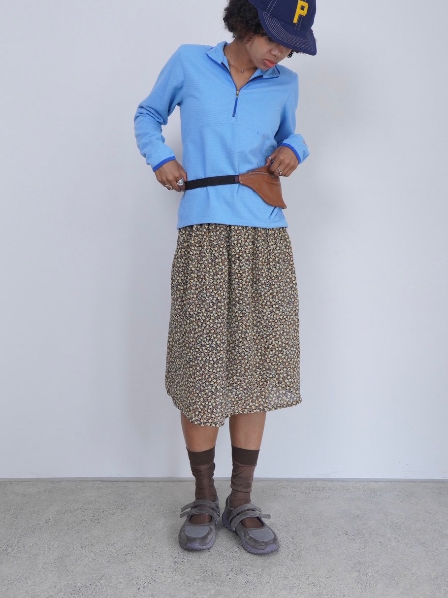 flower print sheer skirt